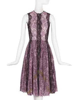 Lot 96 - A Gucci by Alessandro Michele lilac and black lace dress, Resort 2016