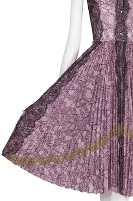 Lot 96 - A Gucci by Alessandro Michele lilac and black lace dress, Resort 2016
