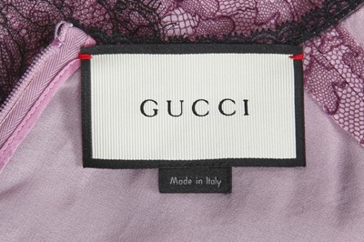 Lot 96 - A Gucci by Alessandro Michele lilac and black lace dress, Resort 2016