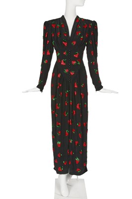 Lot 92 - A Gucci by Alessandro Michele embellished black crêpe dress, Pre-Fall 2019