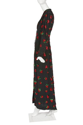 Lot 92 - A Gucci by Alessandro Michele embellished black crêpe dress, Pre-Fall 2019