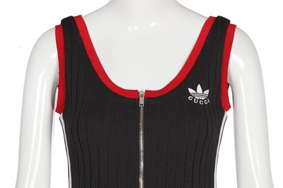 Lot 91 - A Gucci x Adidas by Alessandro Michele black ribbed jersey maxi dress, Autumn-Winter 2022-23