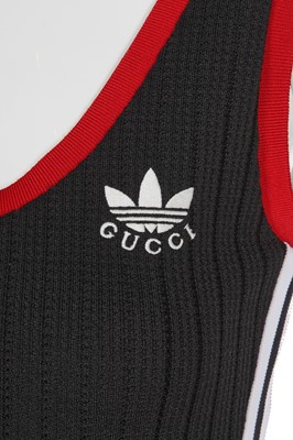 Lot 91 - A Gucci x Adidas by Alessandro Michele black ribbed jersey maxi dress, Autumn-Winter 2022-23