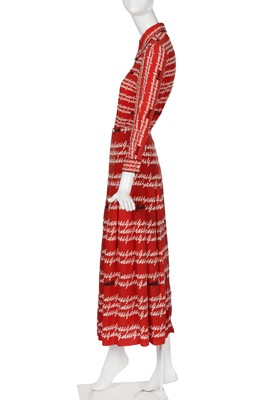Lot 95 - A Gucci by Alessandro Michele printed red crêpe de chine ensemble, Spring-Summer 2016