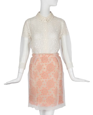 Lot 163 - A Louis Vuitton by Marc Jacobs organza broderie anglaise ensemble, Spring-Summer 2012