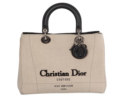 Lot 204 - A Christian Dior by Raf Simons canvas 'Etoile' Lady Dior handbag, Resort 2015