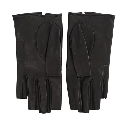 Lot 47 - A pair of Chanel by Karl Lagerfeld embellished black lambskin glovelettes, 'Paris-Byzantium' collection, Métiers d'Art, Pre-Fall 2011
