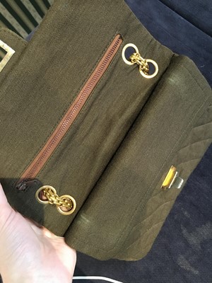 Lot 88 - A Gabrielle Chanel quilted brown jersey 2.55 handbag, 1960s