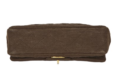 Lot 88 - A Gabrielle Chanel quilted brown jersey 2.55 handbag, 1960s