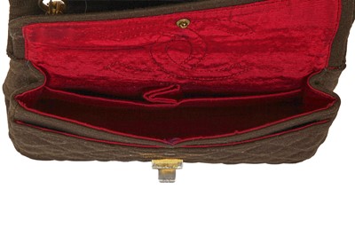 Lot 88 - A Gabrielle Chanel quilted brown jersey 2.55 handbag, 1960s