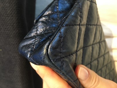Lot 55 - A Chanel by Karl Lagerfeld metallic blue leather evening bag, 2008-2009