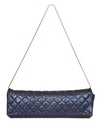 Lot 55 - A Chanel by Karl Lagerfeld metallic blue leather evening bag, 2008-2009