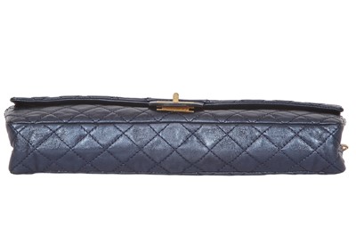 Lot 55 - A Chanel by Karl Lagerfeld metallic blue leather evening bag, 2008-2009
