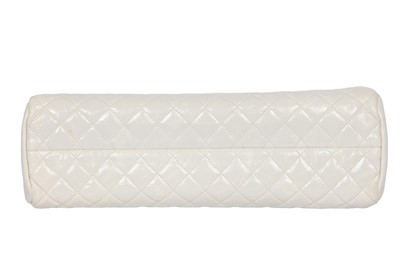Lot 33 - A Chanel by Karl Lagerfeld white quilted patent leather shoulder bag, 2011