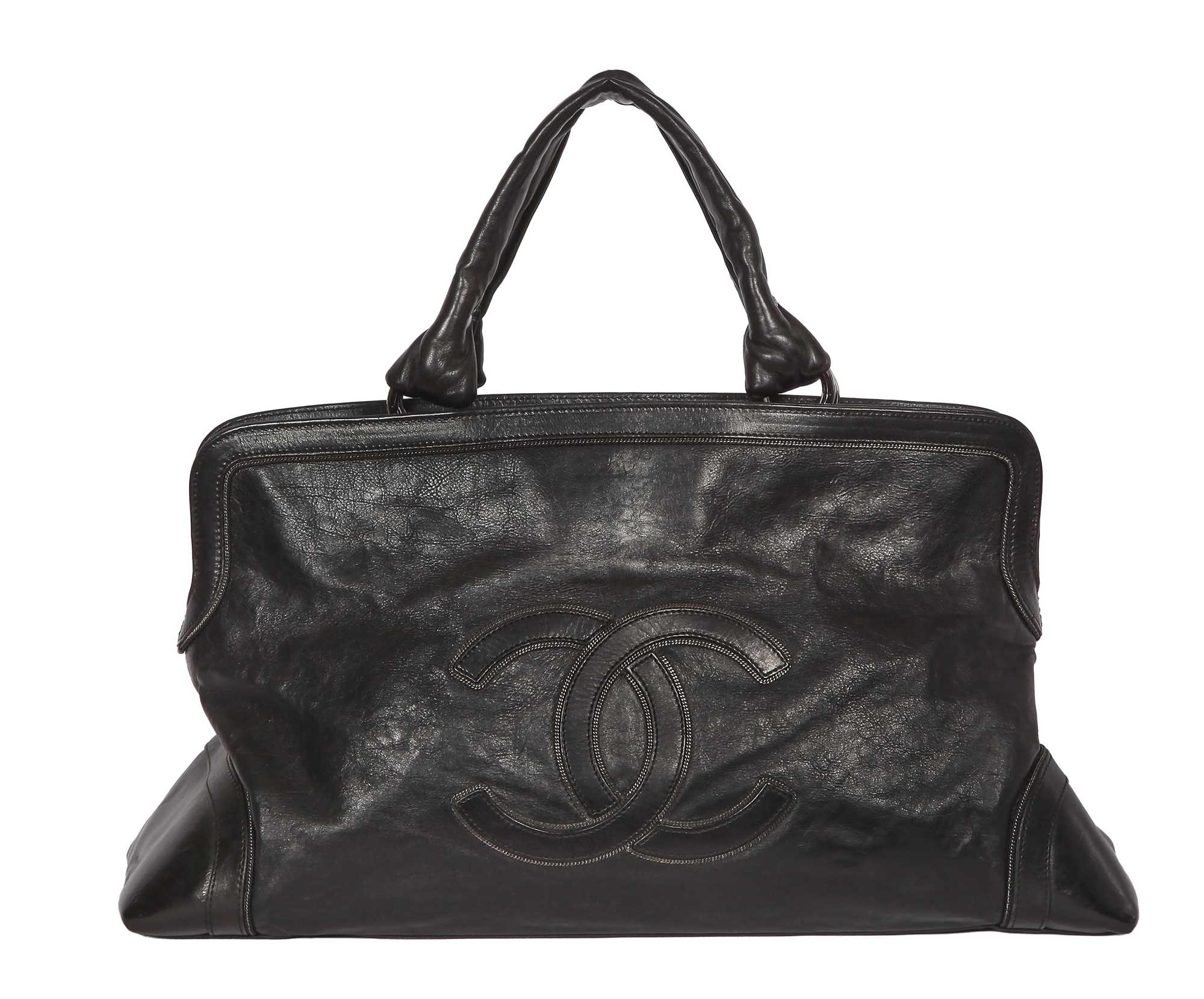 Lot 60 - A Chanel by Karl Lagerfeld black leather handbag, 2006-2008