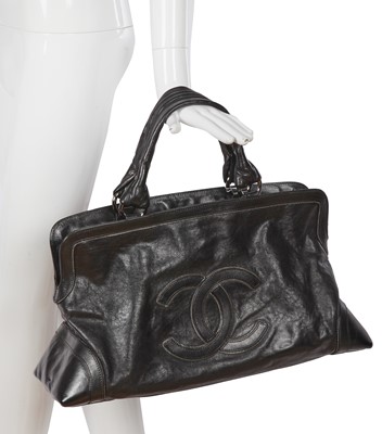 Lot 60 - A Chanel by Karl Lagerfeld black leather handbag, 2006-2008