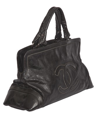 Lot 60 - A Chanel by Karl Lagerfeld black leather handbag, 2006-2008