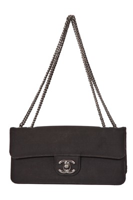Lot 56 - A Chanel by Karl Lagerfeld mini black grosgrain flap bag, 2008-2009