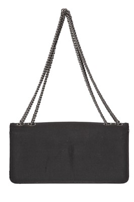 Lot 56 - A Chanel by Karl Lagerfeld mini black grosgrain flap bag, 2008-2009