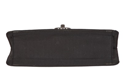 Lot 56 - A Chanel by Karl Lagerfeld mini black grosgrain flap bag, 2008-2009