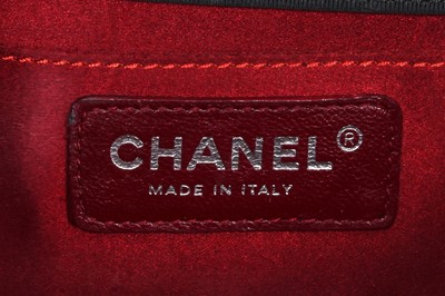 Lot 56 - A Chanel by Karl Lagerfeld mini black grosgrain flap bag, 2008-2009
