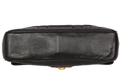 Lot 83 - A Chanel by Karl Lagerfeld jumbo black leather flap bag, 1991-94