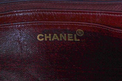 Lot 83 - A Chanel by Karl Lagerfeld jumbo black leather flap bag, 1991-94