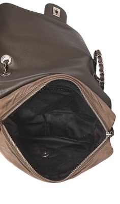 Lot 30 - A Chanel by Karl Lagerfeld grey quilted leather flap bag, 2011