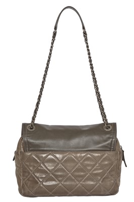 Lot 30 - A Chanel by Karl Lagerfeld grey quilted leather flap bag, 2011