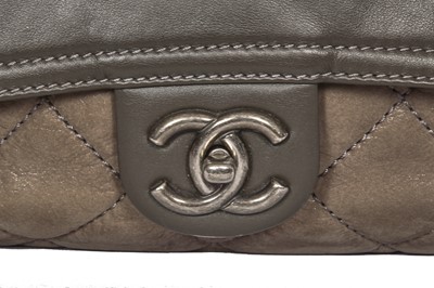 Lot 30 - A Chanel by Karl Lagerfeld grey quilted leather flap bag, 2011