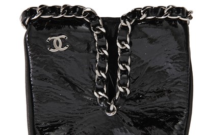 Lot 44 - A pair of Chanel by Karl Lagerfeld black patent leather gloves, 2010s