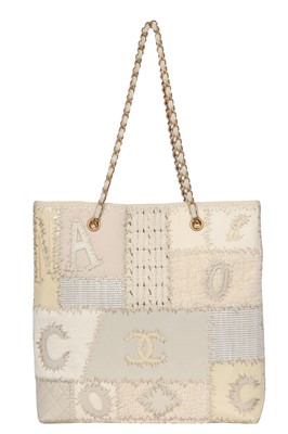 Lot 4 - A Chanel by Karl Lagerfeld ivory patchwork shopper tote, 2018
