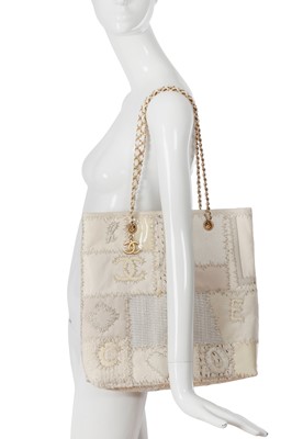 Lot 4 - A Chanel by Karl Lagerfeld ivory patchwork shopper tote, 2018