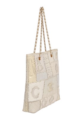 Lot 4 - A Chanel by Karl Lagerfeld ivory patchwork shopper tote, 2018