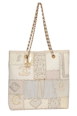 Lot 4 - A Chanel by Karl Lagerfeld ivory patchwork shopper tote, 2018