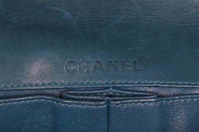 Lot 71 - A Chanel by Karl Lagerfeld turquoise tweed flap bag, 2002-03