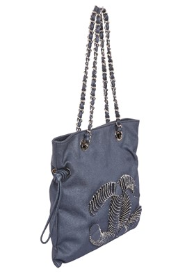 Lot 49 - A Chanel by Karl Lagerfeld blue denim tote bag, 2008-09