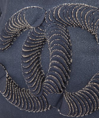 Lot 49 - A Chanel by Karl Lagerfeld blue denim tote bag, 2008-09
