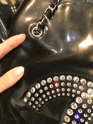Lot 52 - A Chanel by Karl Lagerfeld black vinyl shopper tote, 2009-10