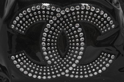 Lot 52 - A Chanel by Karl Lagerfeld black vinyl shopper tote, 2009-10