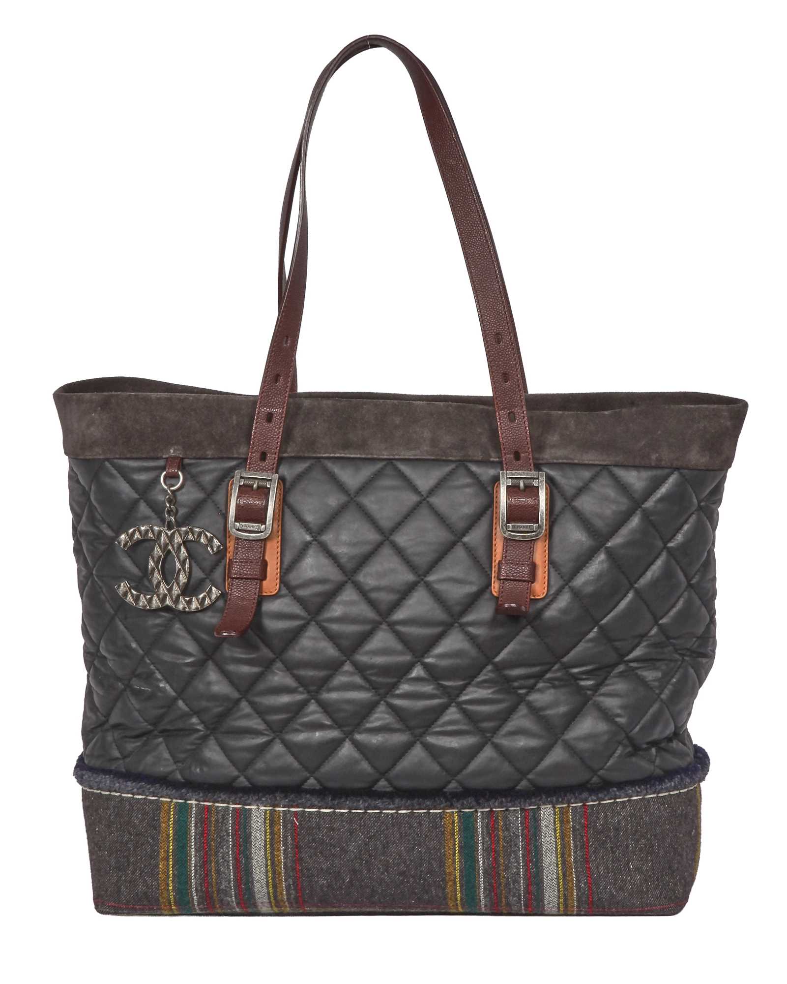 Lot 26 - A Chanel by Karl Lagerfeld nylon and tweed shopper tote, 2013