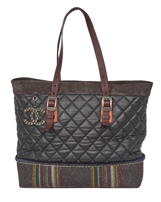 Lot 26 - A Chanel by Karl Lagerfeld nylon and tweed shopper tote, 2013
