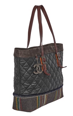 Lot 26 - A Chanel by Karl Lagerfeld nylon and tweed shopper tote, 2013