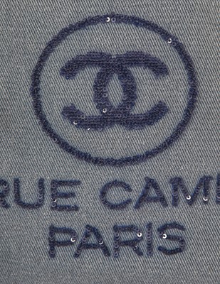 Lot 2 - A Chanel blue denim Deauville Large backpack, 2017-18
