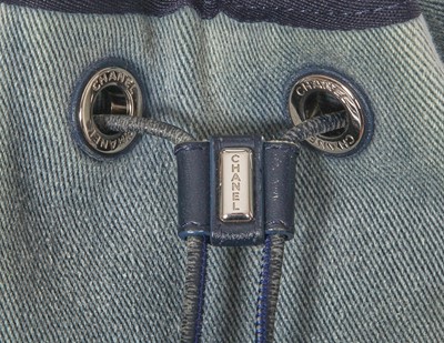 Lot 2 - A Chanel blue denim Deauville Large backpack, 2017-18
