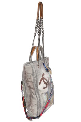 Lot 20 - A Chanel by Karl Lagerfeld printed canvas tote bag, Spring-Summer 2014
