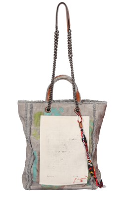 Lot 20 - A Chanel by Karl Lagerfeld printed canvas tote bag, Spring-Summer 2014