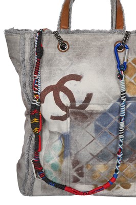 Lot 20 - A Chanel by Karl Lagerfeld printed canvas tote bag, Spring-Summer 2014