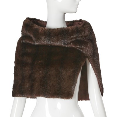 Lot 198 - A Comme des Garçons brown stole, 'Adult Punk' collection, Autumn-Winter 1997-98