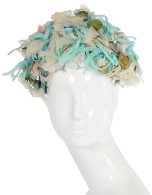 Lot 249 - A Christian Dior floral hat, circa 1960